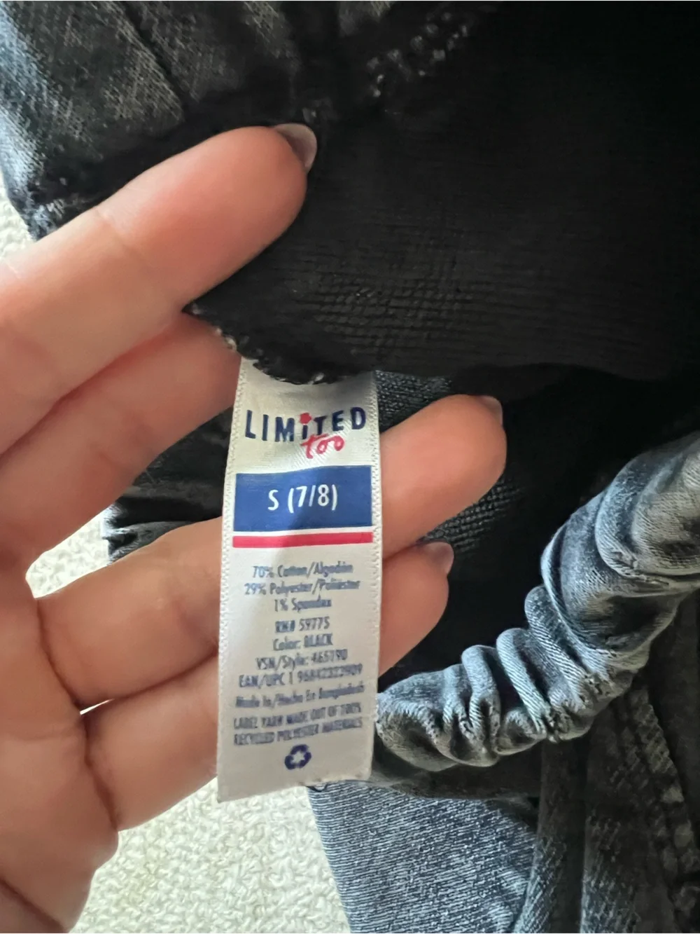 Limited Too Charcoal Gray Pull-On Jeans